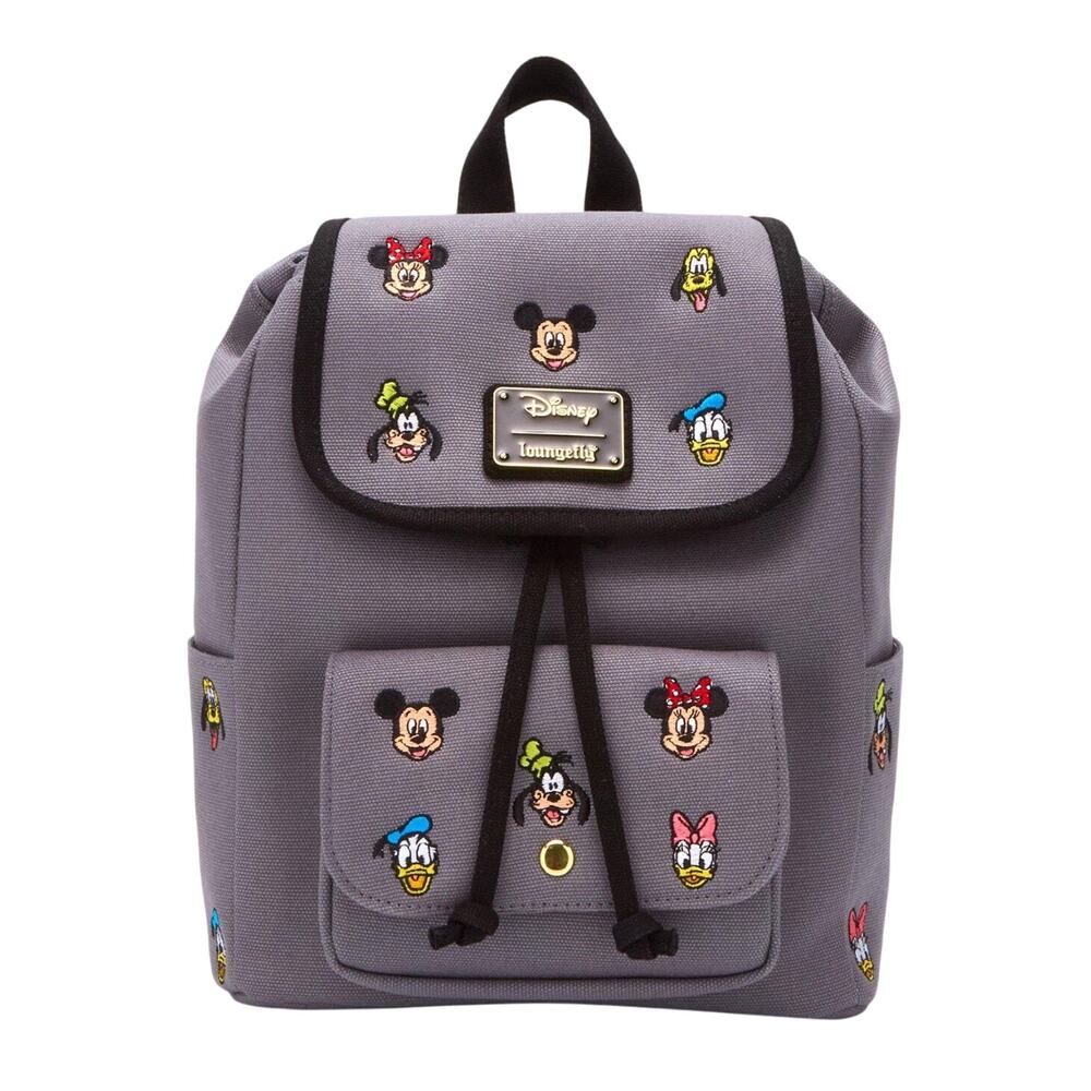 Loungefly Disney Mickey and Friends Embroidered Canvas Mini Backpack- NWT